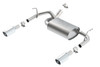Borla 12-14 Jeep Wrangler JK 2Dr & 4Dr Rear Section ATAK Single Square Rolled Angle-Cut Exit Exhaust