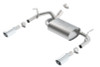 Borla 12-14 Jeep Wrangler JK 2Dr & 4Dr Rear Section ATAK Single Square Rolled Angle-Cut Exit Exhaust