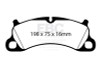 EBC Racing 10-12 Porsche 911 (991) Carrera S 3.8L (Cast Iron Rotors Only) RP-1 Race Front Brake Pads