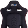 NRG Sport Seats Cloth w/NRG Logo & NRG Arrow Cushion Imprint Black w/Red Stitch