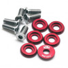 BLOX Racing Small Diameter Fender Washers - Red M6 Thread