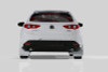 Rally Armor UR Red Mud Flap w/ White Logo for 2019+ Mazda3 GT Sport Hatch