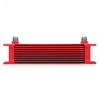 Mishimoto Universal 10 Row Oil Cooler - Red