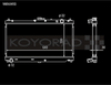 Koyo Hyper V Core Radiator for 99-05 Mazda Miata M/T - VH060650