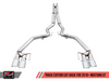 AWE Track Edition Cat-back Exhaust for the 2018+ Mustang GT - Quad Chrome Tips