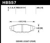Hawk Ceramic Rear Brake Pads for 08-14 Subaru WRX - 13+ BRZ / FR-S - HB557Z.545
