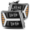 AlphaRex NOVA LED Proj Headlights Plank Style Gloss Black for 07-13 Chevy 1500HD