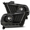 AlphaRex PRO-Series Projector Headlights Black for 10-12 Ford Mustang