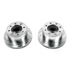 Power Stop Rear Evolution Drilled & Slotted Rotors for 11-19 Silverado 3500 HD