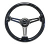 NRG 350MM 3" DEEP DISH WITH SLITS WOOD GRAIN Reinforced Steering Wheel