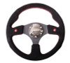 NRG Reinforced Steering Wheel (320mm) Blk Suede w/Dual Buttons