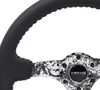 NRG 350mm Reinforced Steering Wheel Blk Leather w/Hydrodipped Digi-Camo Spokes