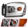 Anzo Headlights Chrome Housing/Clear Lens (w/ Light Bars) for 06-09 Dodge RAM