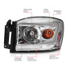 Anzo Headlights Chrome Housing/Clear Lens w/Switchback Light Bar for 06-09 RAM