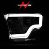 ANZO Crystal Headlights w/ Light Bar Chrome Housing for 09-18 Ram 1500