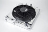 CSF Universal Half Radiator w/-16AN & Slip-On Fittings/12in SPAL Fan & Shroud