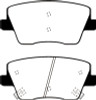 EBC Redstuff Rear Brake Pads for 2019+ Hyundai Veloster (2nd Gen) 2.0L Turbo N
