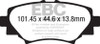 EBC Yellowstuff Rear Brake Pads for 14+ Mazda 3 2.0 (Japan Build)
