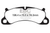 EBC  Yellowstuff Front Brake Pads for 12-15 Porsche 911 (991) 3.8 Carrera S