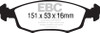 EBC 11+ Fiat 500 1.4 (ATE Calipers) Yellowstuff Front Brake Pads