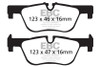 EBC Greenstuff Rear Brake Pads for 14+ BMW 228 Coupe 2.0 Turbo ATE calipers