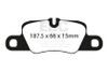 EBC  Bluestuff Rear Brake Pads for 12-13 Porsche Panamera 3.0 SC Hybrid