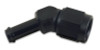 Vibrant Female AN to Hose Barb 45 Degree Adapter, AN Size: -6; Barb Size: 3/8"