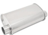 Vibrant STREETPOWER Oval Muffler, 2.5" inlet/outlet (Offset-Offset Same Side)