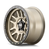 Dirty Life 9309 Canyon Pro 17x9 5x127 -12mm Satin Gold w/ Black Lip Wheel