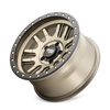 Dirty Life 9309 Canyon Pro 17x9 5x127 -12mm Satin Gold w/ Black Lip Wheel