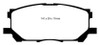 EBC Yellowstuff Front Brake Pads for 04-07 Lexus RX330 3.3