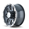 ION Type 174 17x9 / 8x165.1 / 0mm / 130.8mm Hub Black/Machined Wheel