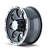 ION Type 174 16x8 / 8x165.1 / -5mm Offset / 130.8mm Hub Black/Machined Wheel