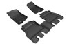 3D MAXpider Kagu Front & Rear Floormats - Black for Jeep Wrangler JL Unlimited