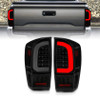 ANZO LED Tail Lights w/ Light Bar Sequential Black & Smoke Lens for 16-21 Tacoma