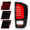 ANZO LED Tail Lights w/ Light Bar Sequential Black & Smoke Lens for 16-21 Tacoma