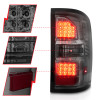 ANZO LED Tail Lights Black Housing Smoke Lens for 2014-2018 GMC Sierra