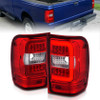 ANZO LED Tail Lights w/ Light Bar Chrome Red/Clear Lens for 01-11 Ranger