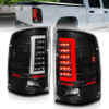 ANZO LED Tail Lights w/ Light Bar Black Housing Clear Lens for 07-13 GMC Sierra