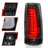 ANZO LED Taillights Black Housing Clear Lens for 99-00 Cadillac Escalade