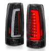 ANZO LED Taillights Black Housing Clear Lens for 99-00 Cadillac Escalade