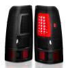 ANZO LED Taillights Plank Style Black w/Smoke Lens for 99-02 Silverado 1500
