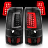 ANZO LED Taillights Plank Style Black w/Clear Lens for 99-02 Silverado 1500