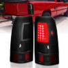 ANZO LED Taillights Plank Style Black w/Smoke Lens for 03-06 Silverado 1500