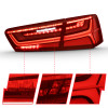 ANZO LED Taillight Black Housing Red/Clear Lens 4 pcs for 2012-2018 Audi A6