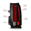 ANZO LED Taillights Black for 2015-2017 Chevrolet Suburban/Tahoe