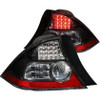 ANZO LED Taillights Black for 2004-2005 Honda Civic