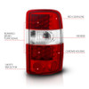 ANZO LED Taillights Red/Clear for 2000-2006 Chevrolet Suburban