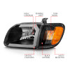 ANZO Crystal Headlights w/Light Bar Black w/Corner Light for 00-04 Tundra