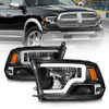 ANZO Full LED Projector Headlights w/ Chrome Black Amber for 09-20 Ram 1500